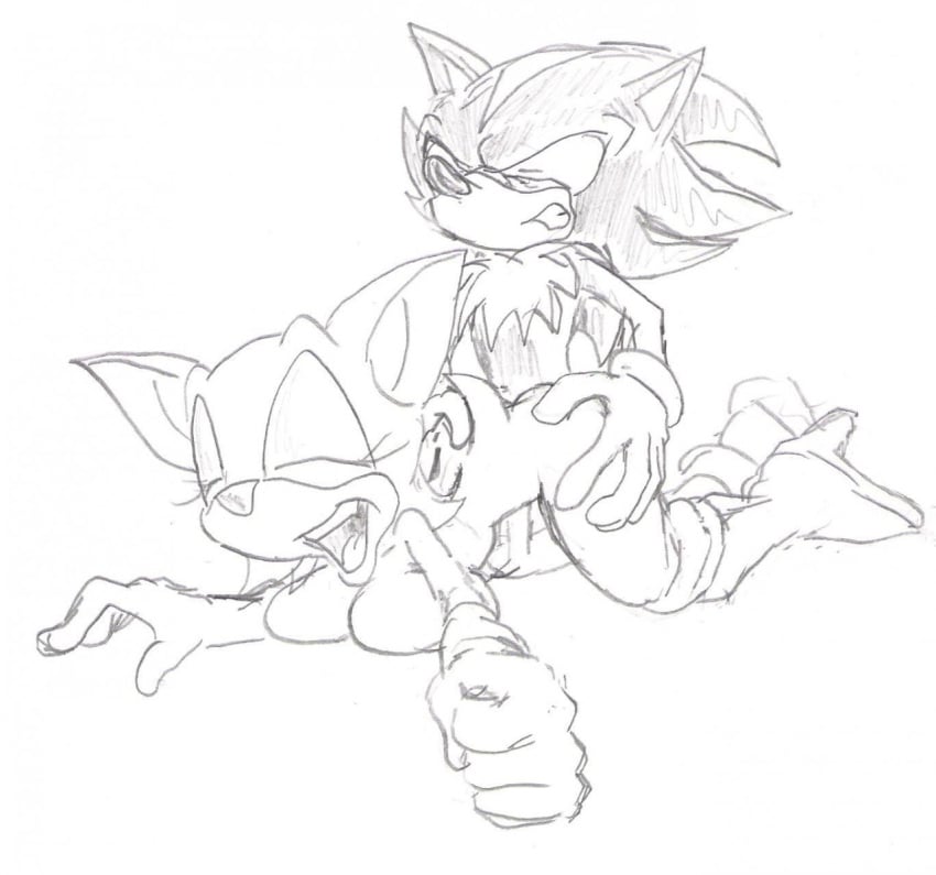 2009 alhedgehog ambiguous_penetration anthro ass_up bat boots breasts closed_eyes duo female from_behind furry gloves hedgehog male monochrome naked_footwear naked_with_shoes_on nude pencil_(artwork) rouge_the_bat sega sex shadow_the_hedgehog shoes_only sonic_(series) straight tagme white_background