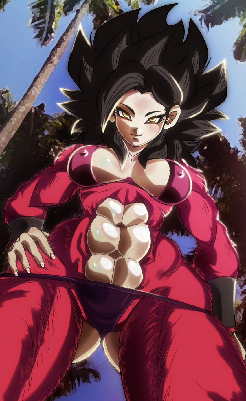 1girls abs ass beach big_ass black_gauntlets black_hair breasts bust busty caulifla cleavage dragon_ball dragon_ball_super female female_on_top female_only fur hair_on_shoulder hands_on_hips hips humanoid large_breasts light-skinned_female light_skin long_hair looking_at_viewer mammal nipples nuggetmcfly palm_tree palm_trees panties red_eyeliner red_eyeshadow red_fur saiyan saiyan_tail shiny shiny_skin sky smile smiling smiling_at_viewer smirk smirking spiky_hair super_saiyan super_saiyan_4 tail thick thick_thighs thighs thong thong_panties topless topless_female vagina vaginal_penetration yellow_eyes