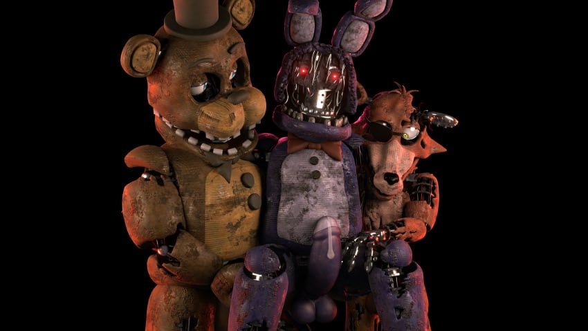 bonnie_(fnaf) dick five_nights_at_freddy's five_nights_at_freddy's_2 fnaf foxy_(fnaf) freddy_(fnaf) gay huge_balls huge_cock penetration_from_behind penis precum precum_drip precum_on_penis richardbunbon tagme withered_bonnie withered_foxy withered_freddy