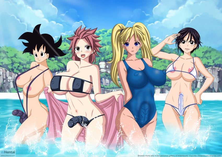 4futas abs areolae artemisumi ass balls beach big_breasts black_bikini black_eyes black_hair black_panties black_swimsuit blonde_hair blue_eyes blue_swimsuit blush boruto:_naruto_next_generations breasts breasts_out brown_eyes bulge busty canon_genderswap crossover dragon_ball dragon_ball_super erect_nipples erection eyepatch_bikini fairy_tail female_goku futa_only futanari futanarization large_breasts light-skinned_male light_skin long_hair luffyko monkey_d_luffy naruko naruto natsu_dragneel nature nipple_bulge nipples ocean one-piece_swimsuit one_piece open_mouth outdoors outside pale_skin panty_bulge penis pink_hair pose posing revealing_clothes rule_63 saiyan scar short_hair smile smiling son_goku standing string_bikini swimsuit swimsuit_bulge testicles tied_hair twintails undressing uzumaki_naruto voluptuous water white_bikini white_panties white_swimsuit yellow_hair