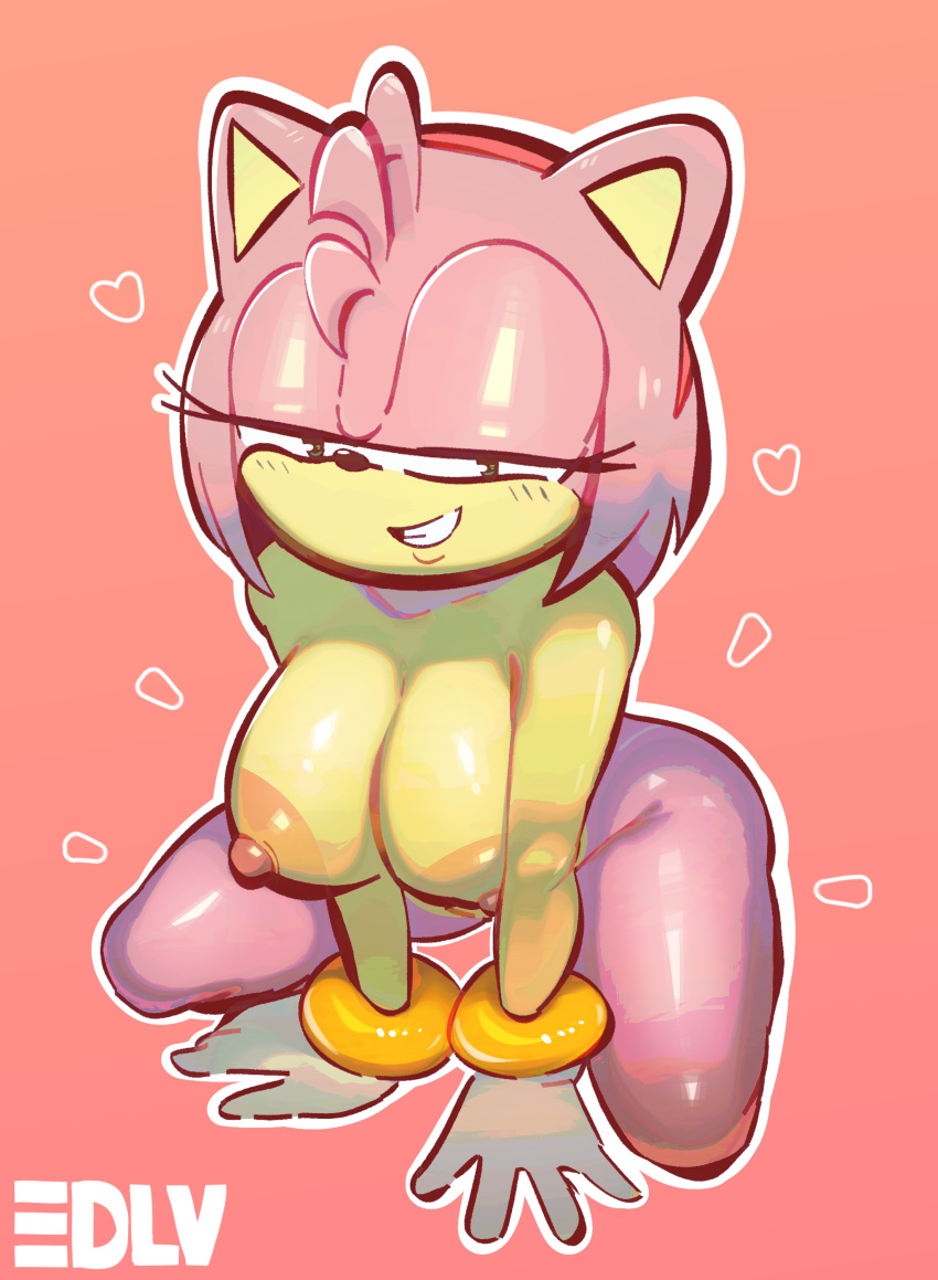 1girls amy_rose anthro areolae bedroom_eyes big_breasts breasts busty edalv female female_only half-closed_eyes hedgehog kneeling large_breasts looking_at_viewer nipples nude nude_female on_knees png smile solo sonic_(series) sonic_the_hedgehog_(series) thick_thighs wide_hips