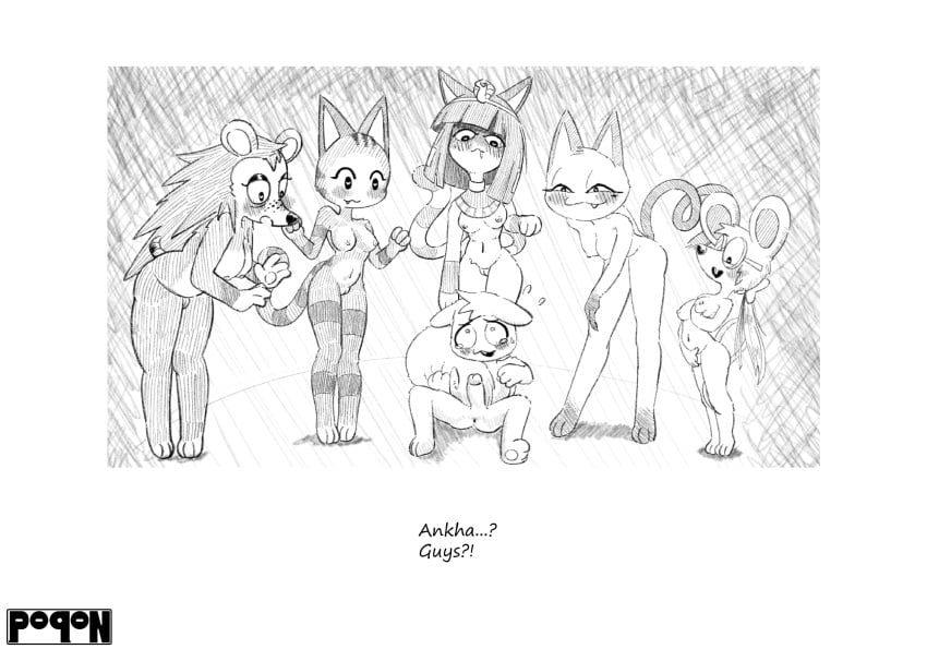 :3 absurd_res animal_crossing ankha ankha_(animal_crossing) anthro artist_name black_and_white blush bodily_fluids bow_ribbon breast_fondling breast_play breasts clothing dialogue drooling eulipotyphlan excited excited_for_sex eyewear felid feline female fondling genitals glasses group hand_on_breast harem headgear headwear heart_eyes heart_symbol hedgehog hi_res imminent_sex leaning leaning_forward lolly_(animal_crossing) male mammal marshal_(animal_crossing) masturbation monochrome murid murine nintendo nipples olivia_(animal_crossing) penis petri_(animal_crossing) po_qon pussy rape_face rat rodent sable_able saliva scared sciurid tears toothy_grin tree_squirrel vaginal_masturbation vaginal_penetration