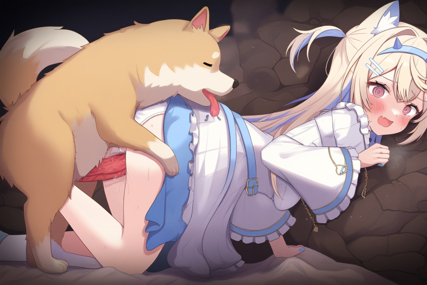 ai_generated canine fucked_by_dog fuwawa_abyssgard hololive hololive_english virtual_youtuber