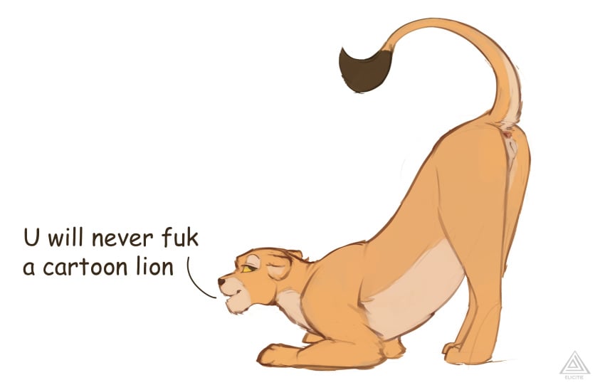 animal_genitalia animal_pussy anus ass ass_up comic_sans disney elicitie english_text felid feline feline_pussy felis female feral genitals hi_res lion looking_back mammal meme nala pantherine presenting presenting_hindquarters presenting_pussy pussy raised_tail solo text the_lion_king