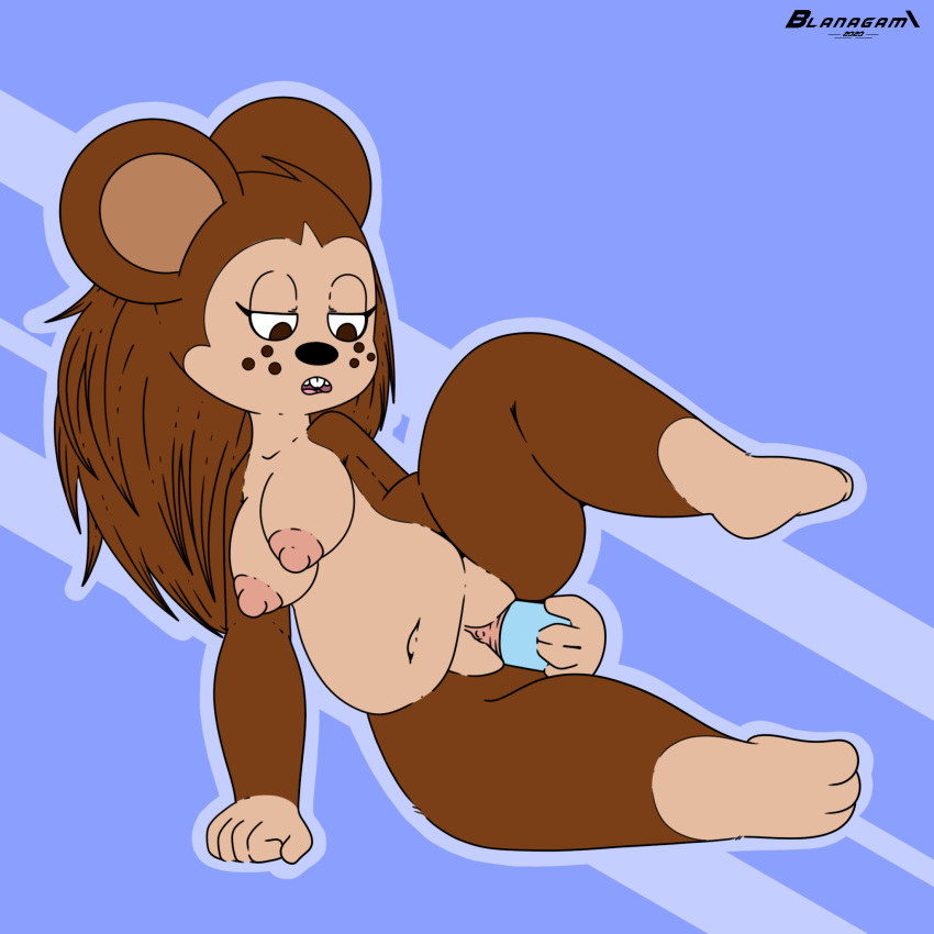 1:1 animal_crossing anthro belly blanagami breasts brown_body brown_fur clitoris eulipotyphlan female freckles fur genitals half-closed_eyes hedgehog hi_res hindpaw mammal masturbation narrowed_eyes nintendo nipples paws penetration pussy quills sable_able simple_background slightly_chubby solo vaginal_masturbation vaginal_penetration vaginal_penetration video_games wide_hips