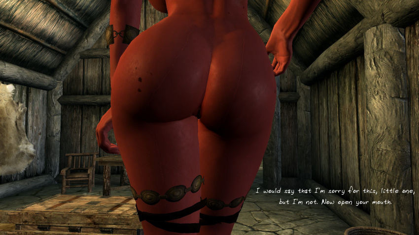 3d ass ass_worship curvy erzebet erzebet_(artist) freckles huge_ass imminent_rape imminent_sex larger_female mole pussy red_skin size_difference skyrim succubus the_elder_scrolls voluptuous white_hair wings