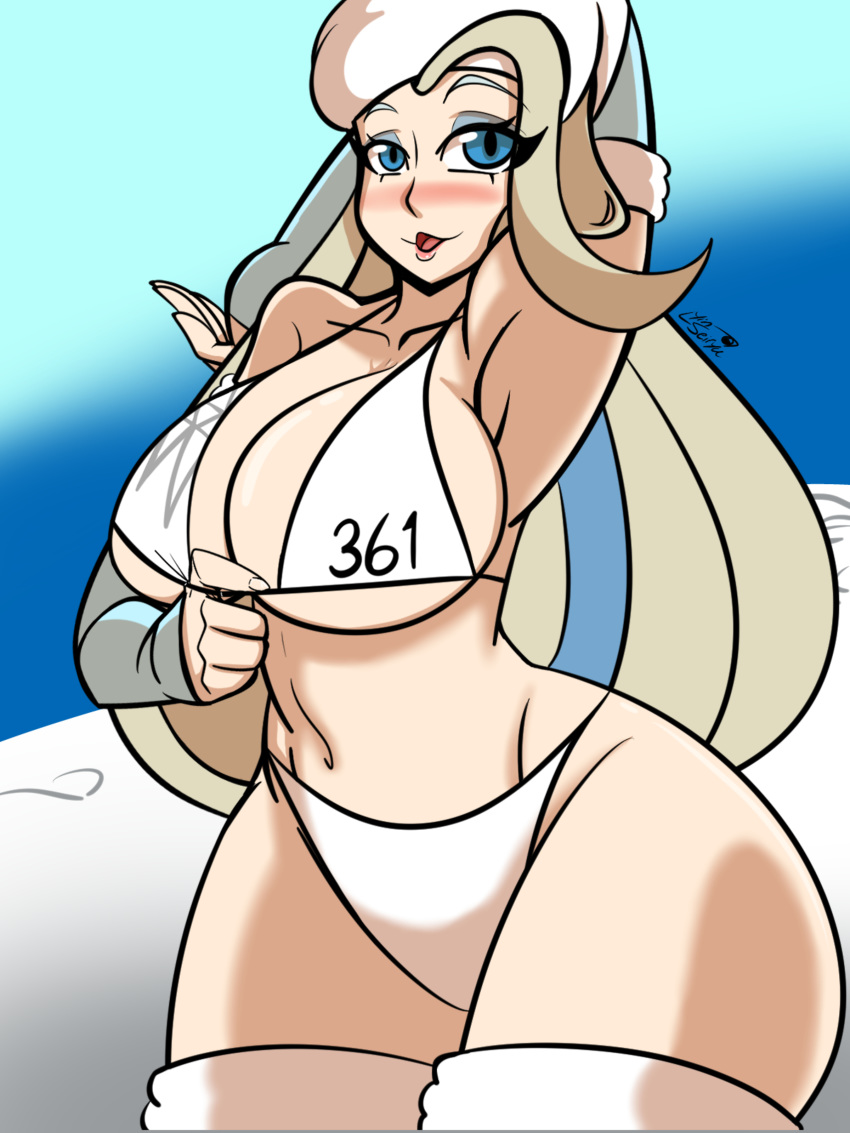 bikini mature_female melony_(pokemon) milf pokemon pokemon_ss swimsuit tagme yinseiryu