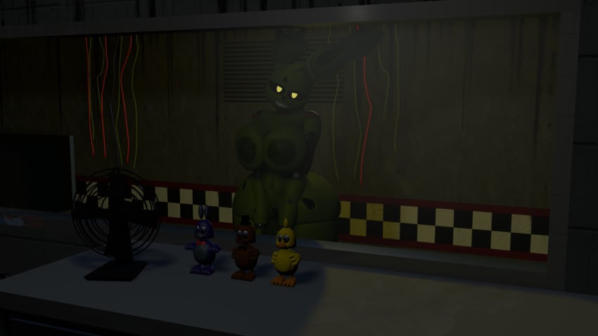 16:9 3d 4k absurd_res areola ass big_breasts big_butt breasts computer dark_image female five_nights_at_freddy's five_nights_at_freddy's_3 fur geometryboymejia green_areola green_body green_fur hi_res nude solo springtrap springtrap_(fnaf) thick_thighs video_games wide_hips widescreen wire yellow_eyes