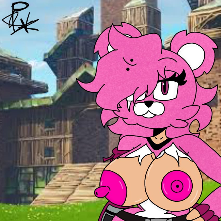 bear_ears big_breasts big_nipples cuddle_team_leader erect_nipples fortnite pink_eyes pink_hair tagme xxpxx