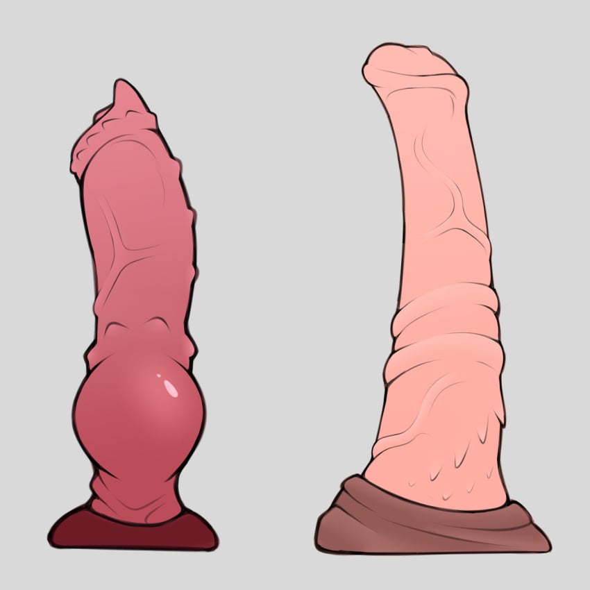 1:1 2020 animal_genitalia animal_penis canine_penis clyde_wolf digital_media_(artwork) dildo equine_penis erection genitals hi_res knot male male_only mammal penis semi-anthro sex_toy simple_background