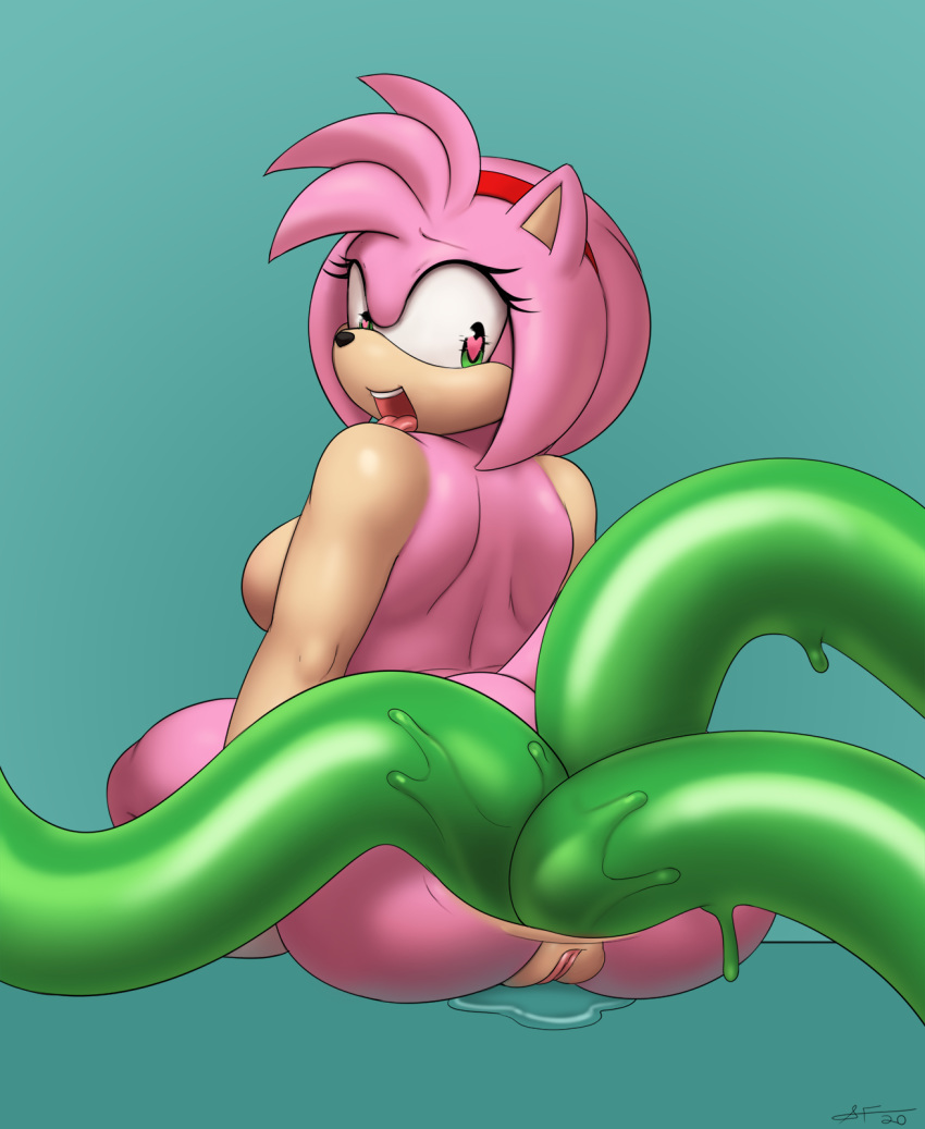 <3_eyes 1girls 2020 accessory ahe_gao amy_rose anal anal_insertion anal_juice anal_penetration anal_sex anal_tentacle anthro anus ass bare_shoulders black_nose bodily_fluids bracelet breasts bumhole bumhole_destruction butthole clothing consensual_tentacles cute cyan_background digital_media_(artwork) eulipotyphlan eyelashes female from_behind genital_fluids genitals gigantic_penis gloves green_eyes green_tentacles hair_accessory hairband handwear heart heart-shaped_pupils hedgehog hi_res huge_cock impossible_fit interspecies jewelry large_insertion looking_back looking_down looking_pleasured mammal mostly_nude multiple_insertions naked nude_female open_mouth painal penetration pink_hair pointy_ears pussy pussy_juice rear_view rectum ridiculous_fit sex side_boob signature simple_background sitting slimefur sodomy solo sonic_(series) sonic_the_hedgehog_(series) spread_legs stretched_anus teen teenager tentacle tentacle_domination tentacle_in_anus tentacle_in_ass tentacle_molestation tentacle_monster tentacle_on_girl tentacle_sex tentacles three-quarter_view tongue tongue_out triple_anal triple_penetration violation wet_pussy young