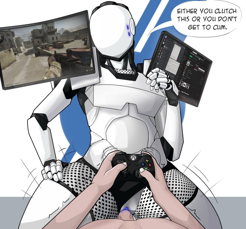 clothing clothing_aside computer counter-strike:_global_offensive counter-strike_(series) dialogue discord_(app) duo female female_penetrated genitals hi_res human human_on_humanoid human_penetrating human_penetrating_humanoid humanoid humanoid_penetrated interspecies machine male male_penetrating male_penetrating_female mammal panties panties_aside penetration penis pussy robot sex solo_focus straight thiccrobots underwear underwear_aside vaginal_penetration valve