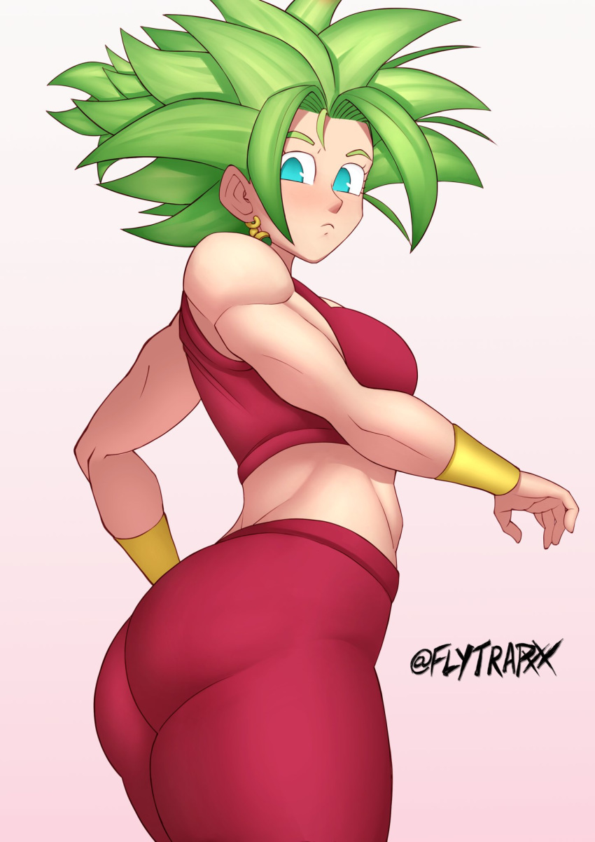 1girls alternate_breast_size arched_back ass big_ass blue_eyes breasts bubble_butt clothed clothing curious curvy curvy_figure cyan_eyes dat_ass dragon_ball dragon_ball_super earrings female female_fighter female_only fighter fit fit_female flytrapxx fully_clothed fusion green_eyes green_hair highres hourglass_figure kefla large_ass legendary_super_saiyan light-skinned_female light_skin looking_at_viewer looking_back muscles muscular_female pale-skinned_female pale_skin potara_earrings red_clothing red_topwear saiyan short_hair solo solo_female spandex spiky_hair sports_bra standing super_saiyan super_saiyan_2 thick_thighs tight_clothing tight_fit wide_hips wild_hair