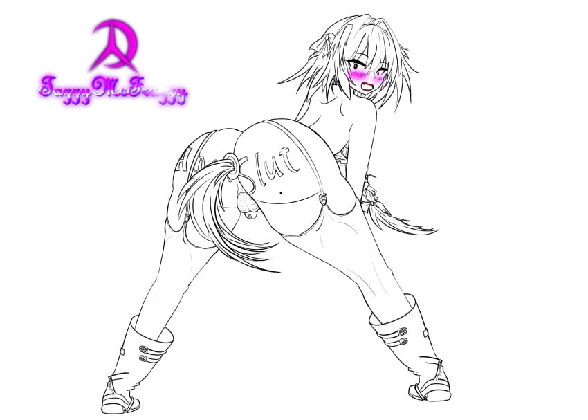 1boy anal_insertion anal_object_insertion anal_only ass ass_focus ass_out ass_tattoo astolfo_(fate) blush body_writing bow braid braided_ponytail bubble_butt butt_plug_tail buttplug chastity chastity_cage crossdressing fate/apocrypha fate/grand_order fate_(series) hair_ornament hair_ribbon hairbow high_resolution insertion line_art looking_back male male_focus male_only mole mole_on_ass ponytail presenting presenting_anus presenting_hindquarters presenting_self ribbon scrotum sex_toy sketch solo solo_focus tail tattoo tazzymcfrazzy testicles thighhighs tied_hair trap writing_on_ass