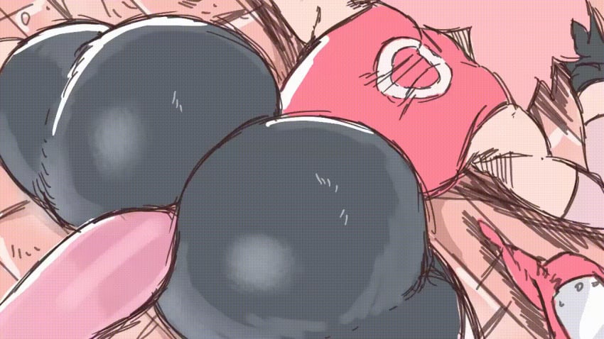 1boy 1girls all_fours anal anal_penetration anal_sex anal_through_clothes animated ass bike_shorts bouncing_ass bubble_butt clothing_skin curvaceous d-art female female_focus from_behind huge_ass large_penis naruto naruto_(series) naruto_shippuden penis pink_hair pink_penis sakura_haruno sex sex_through_clothes shounen_jump solo_focus spats straight thick_thighs thighs through_clothes top-down_bottom-up voluptuous wide_hips