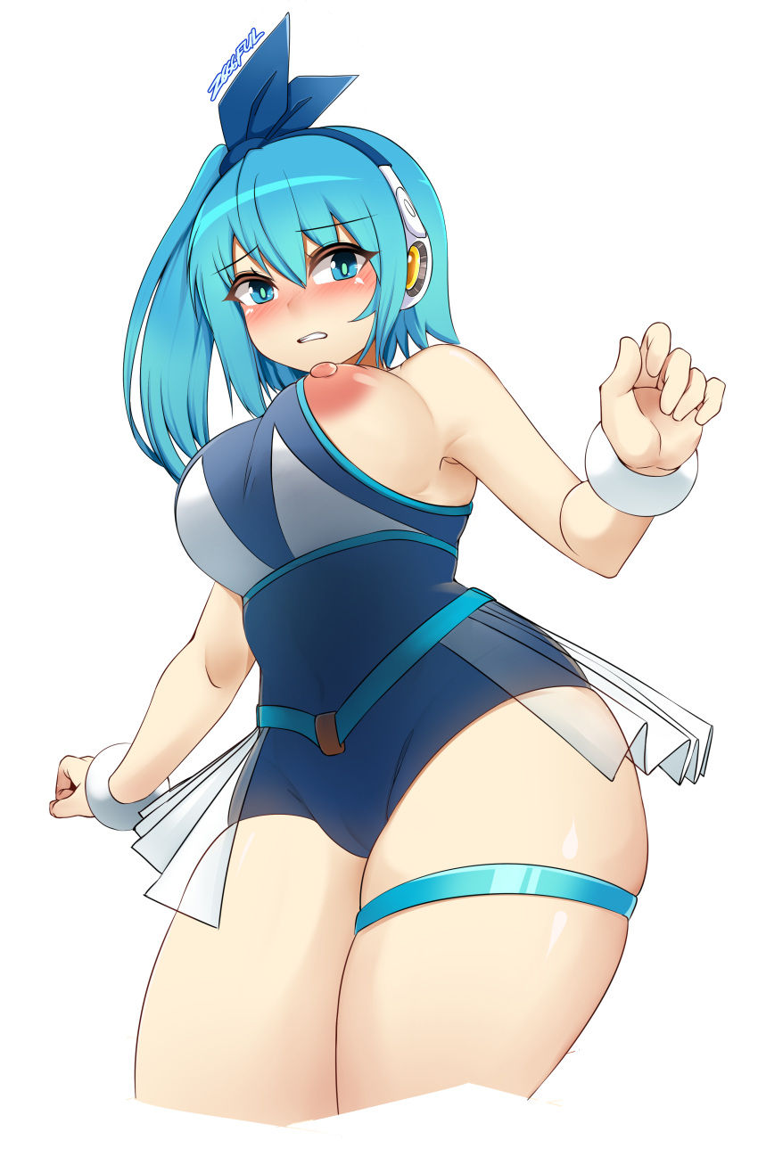 1girls big_breasts blush breasts cameltoe capcom female mega_man mega_man_x_dive nipple_slip rico_(mega_man) tagme z666ful