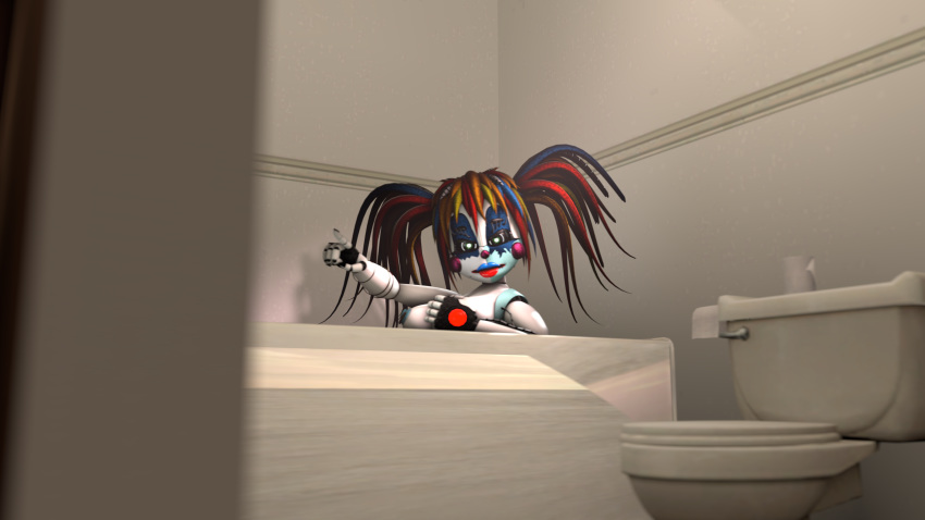 1girls 3d angry angry_nude_female baby_(fnafsl) circus_baby circus_baby_(fnaf) female female_only five_nights_at_freddy's freddy_fazbear's_pizzeria_simulator naked naked_female nude nude_female peeping pointing rckke scrap_baby scrap_baby_(fnaf) scrap_baby_(rckke) solo solo_female tagme