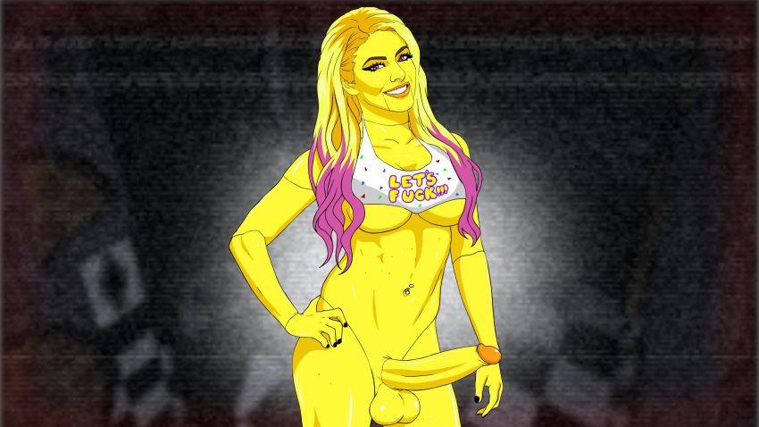 alexa_bliss chica_(cosplay) chica_(fnaf) crossover five_nights_at_freddy's fnaf furry futa_only futanari lewdbus video_games wwe wwe_diva