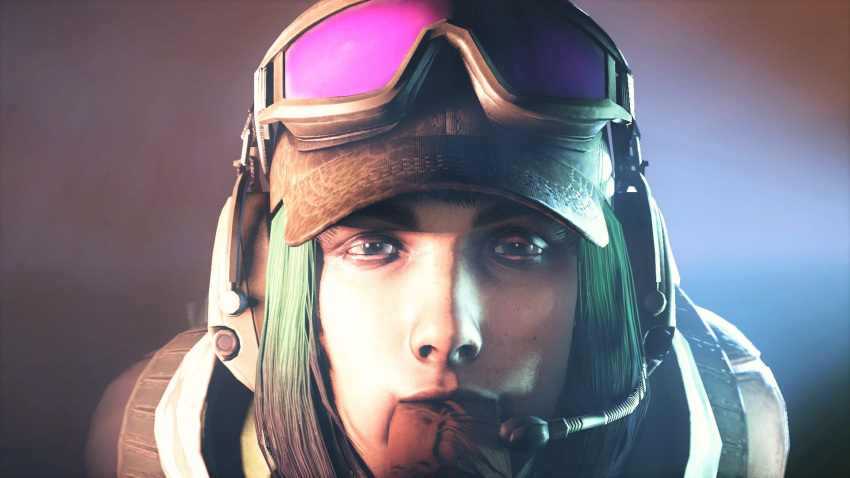 1boy 1girls 3d akatomasu angry blue_eyes capitao_(rainbow_six) clothed clothing dark-skinned_male dark_skin ela_(rainbow_six) fellatio female green_hair hat highres interracial looking_at_partner military oral oral_sex rainbow_six rainbow_six_siege soldier source_filmmaker tagme tom_clancy