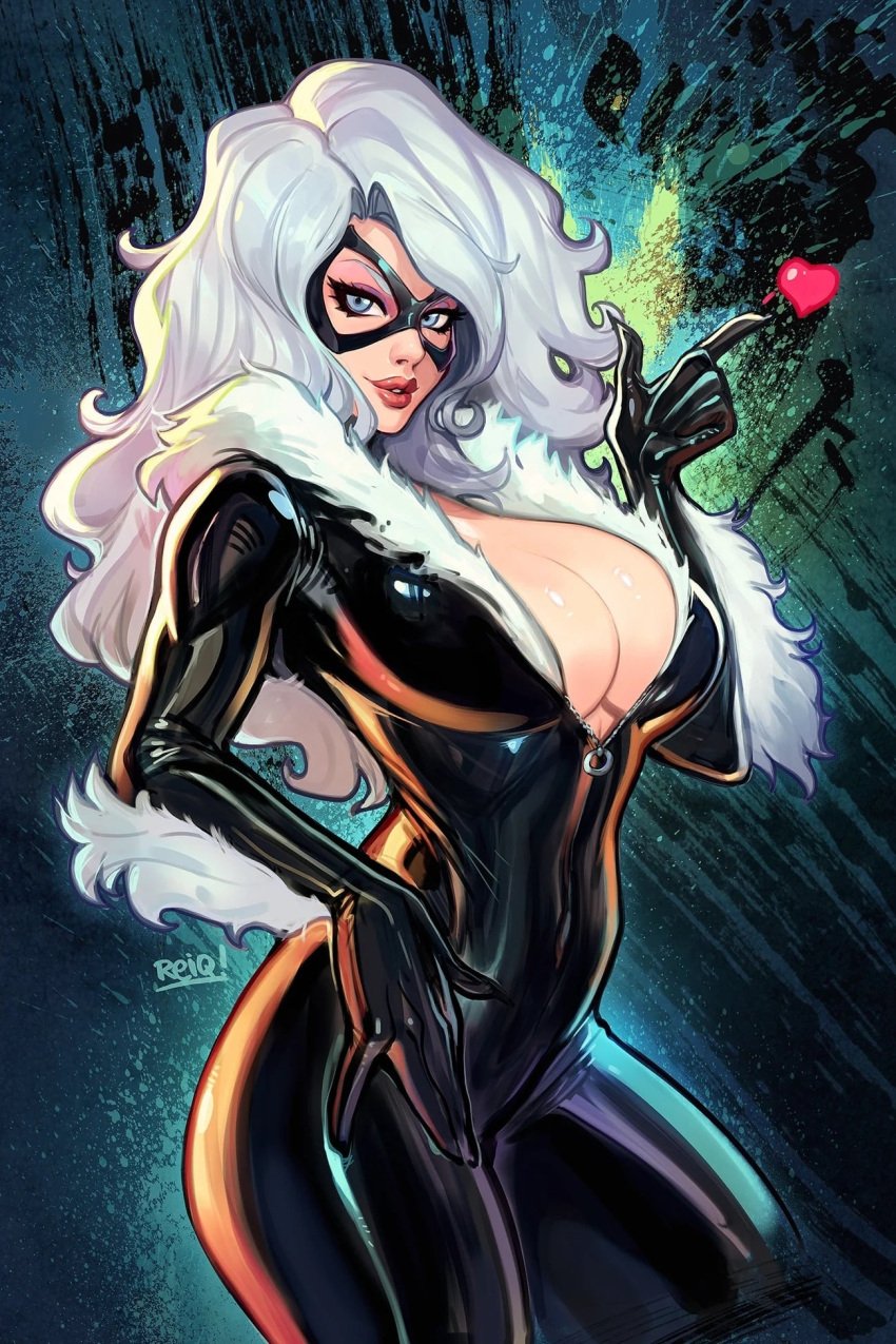 1girls alluring big_breasts black_cat_(marvel) blue_eyes bodysuit boobs breasts cleavage deep_cleavage enticing felicia_hardy female female_only fully_clothed high_resolution highres hips hourglass_figure large_breasts latex latex_gloves light-skinned_female light_skin long_hair looking_at_viewer marvel marvel_comics mask masked_female no_bra older_female reiq seducing seductive_pose showing_breasts skin_tight solo_female spider-man_(series) teasing teasing_viewer temptation tempting tempting_viewer tight_clothes tight_clothing unzipped unzipped_bodysuit voluptuous voluptuous_female white_hair wide_hips