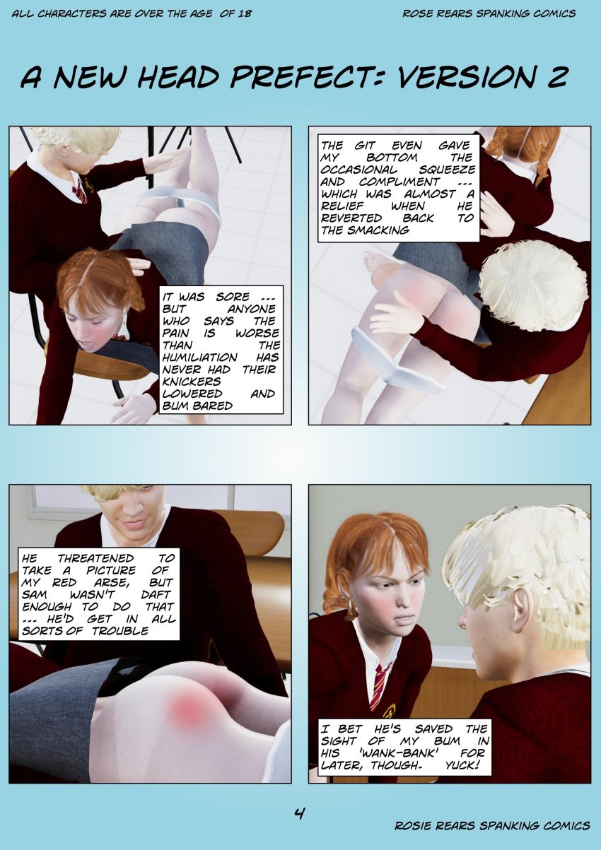 comic enf english_text page_4 page_number rosierears schoolgirl spank spanking spanking_art