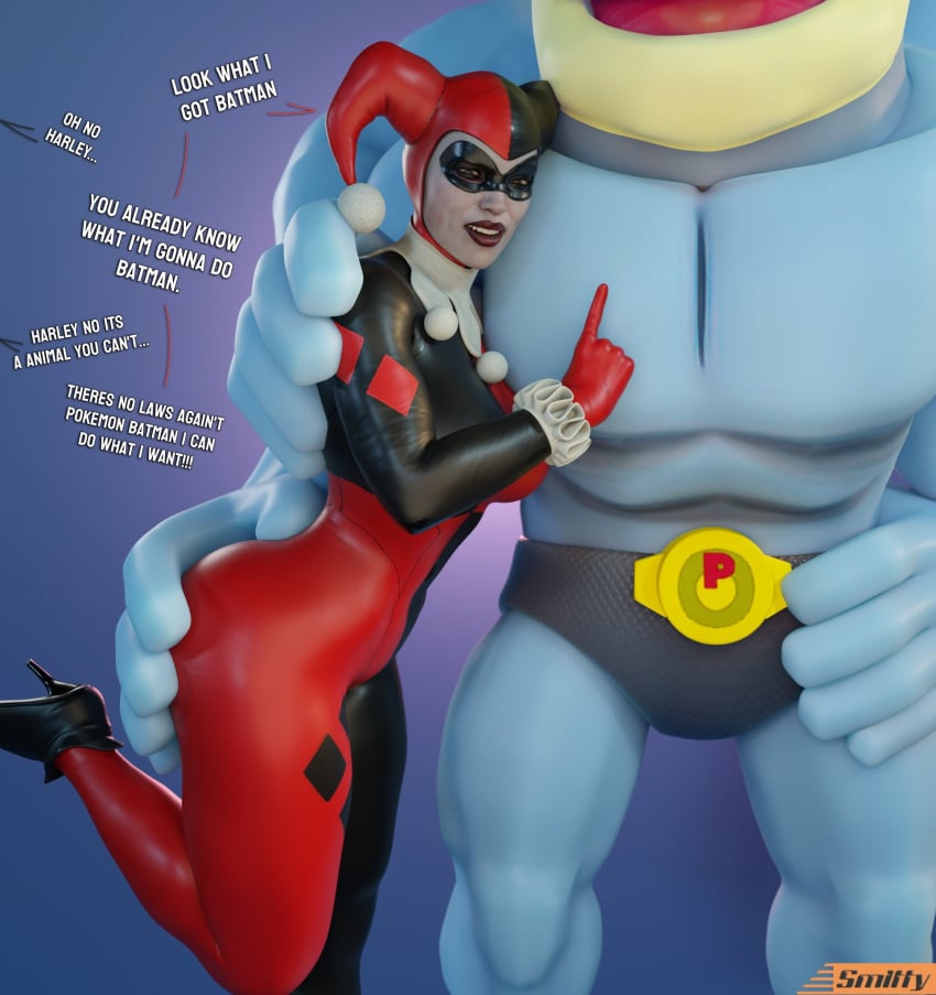 1girls 3d ass batman:_arkham_knight batman_(series) big_ass big_breasts bodysuit bottom_heavy breasts bust busty chest clown_girl comedy crossover curvaceous curvy curvy_figure dc dc_comics domino_mask eastern_and_western_character eyebrows eyelashes eyes female female_focus fit fit_female funny game_freak gloves hair hand_on_another's_ass harley_quinn harley_quinn_(classic) harley_quinn_(injustice) high_heels hips hourglass_figure huge_ass huge_breasts human human_female humanoid humor injustice_2 jester_hat large_ass large_breasts legs light-skinned_female light_skin lips lipstick machamp makeup male male/female male_pokemon/female_human mask mature mature_female meme nintendo pokemon pokemon_(species) pokephilia slim slim_waist smitty34 standing standing_on_one_leg straight there_are_no_laws_against_pokémon,_batman thick thick_hips thick_legs thick_thighs thighs upper_body villain villainess voluptuous voluptuous_female waist wide_hips