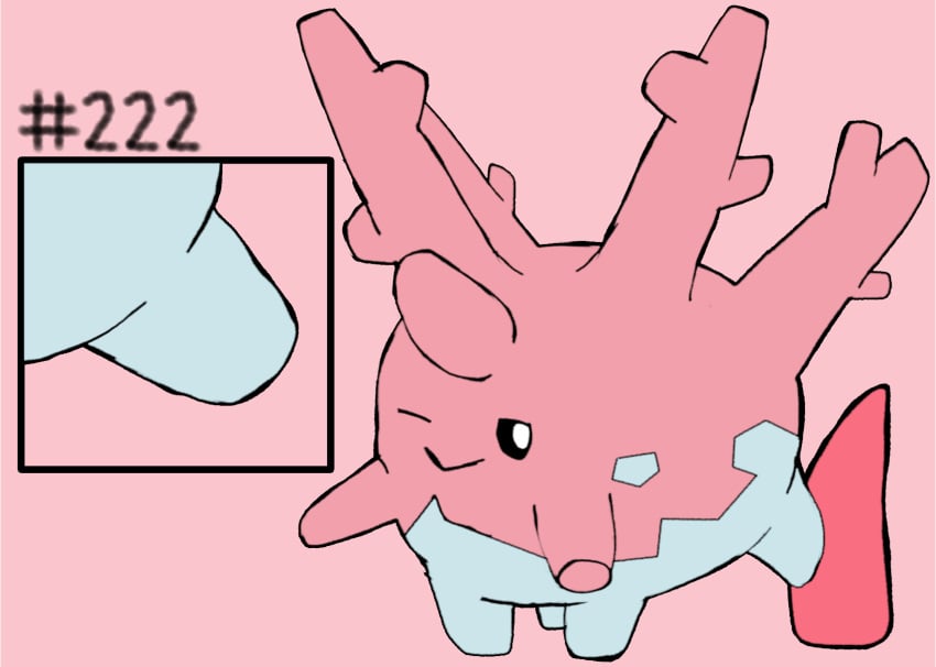 ambiguous_gender coral corsola digital_media_(artwork) duo erection feral generation_2_pokemon genitals hi_res male nintendo penis pokemon pokemon_(species) secretsableye sex simple_background tapering_penis