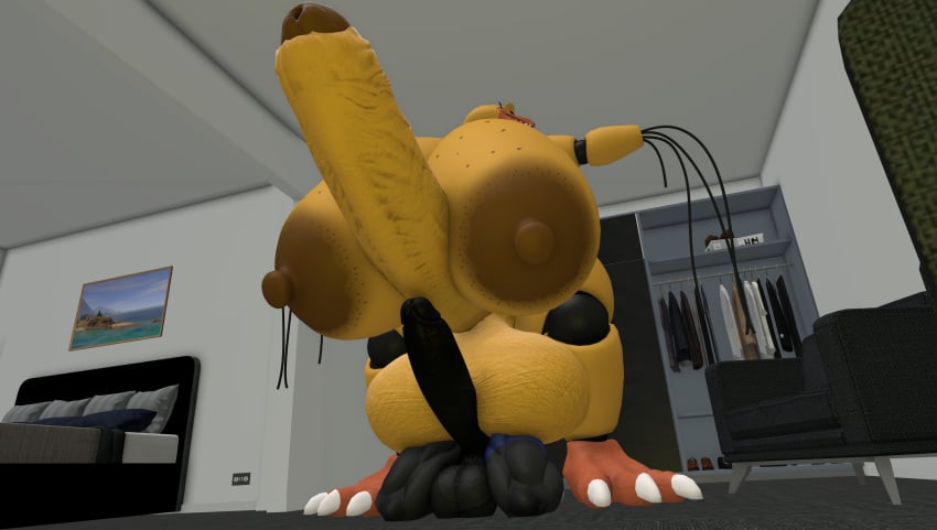 3d 3d_(artwork) animal_humanoid ass_bigger_than_head balljob balls_bigger_than_head big_balls big_dom_small_sub big_penis breasts_bigger_than_head casual casual_nudity five_nights_at_freddy's fur furry futa_only futanari hanging_breasts huge_ass huge_balls huge_cock hyper_balls hyper_breasts hyper_penis josh-u4 nude paizuri penis robot robot_girl self_paizuri shortstack teasing withered_chica