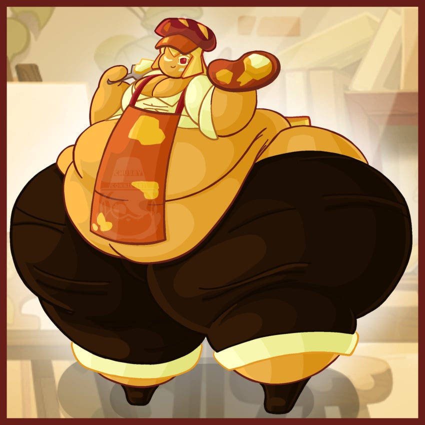 butter_pretzel_cookie chubbyconnieart cookie_run cookie_run_ovenbreak female obese