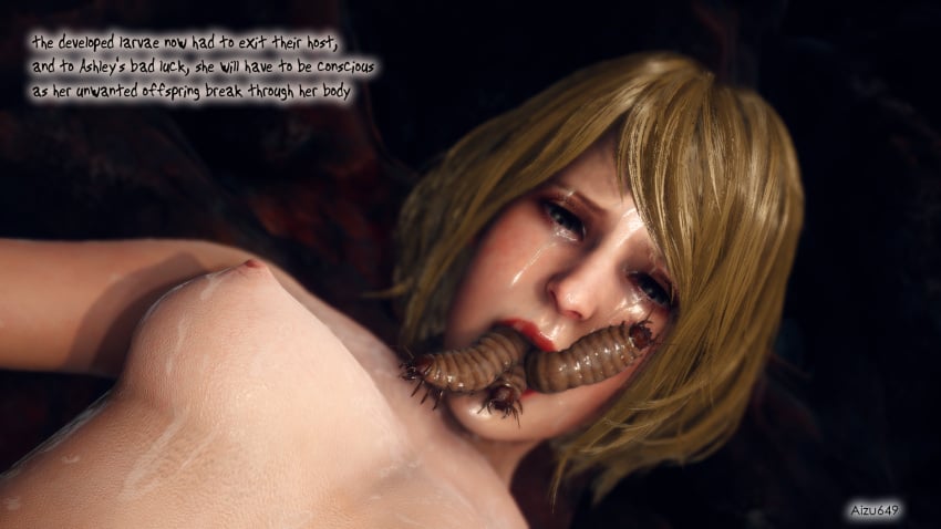 1girls 3d aizu649 alien alien_(franchise) ashley_graham ashley_graham_(ella_freya) blonde_hair blue_eyes breasts bug bukkake capcom cum_on_body cum_on_face curtained_hair eggs exposed_ass exposed_breasts female flesh_tunnel gray_eyes hive insect insects interspecies lipstick monster nipples open_mouth oral oral_birth parasite pawg pink_nipple resident_evil resident_evil_4 resident_evil_4_remake scared short_hair size_difference slime tentacle thin_female white_female white_woman young_woman zoophilia