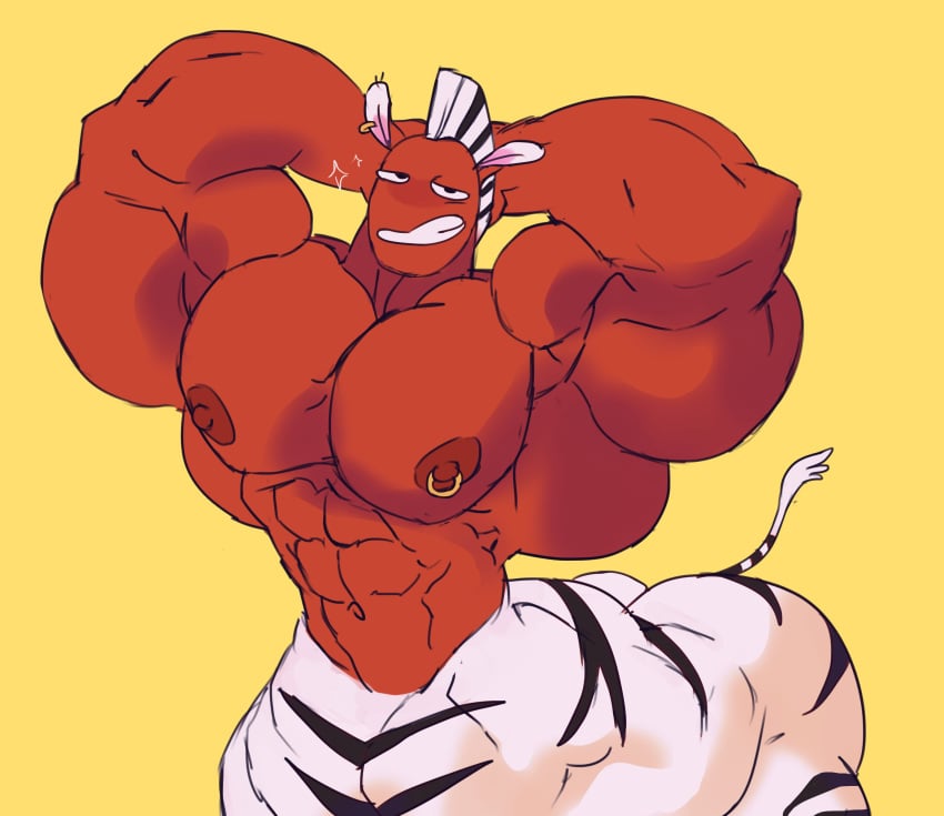 abs bara biceps centaur centaurworld flexing flexing_arms flexing_bicep furry furry_only male_only muscle muscles muscular muscular_arms muscular_legs muscular_male muscular_thighs nipples pecs pierced_ears pierced_nipples piercing piercings remert solo solo_male taur veins zebra zebra_stripes zulius