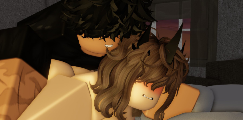 1boy 1girls 3d dominant_male prone_bone roblox robloxian source_request submissive_female sull_rr34 sullrr34 tagme