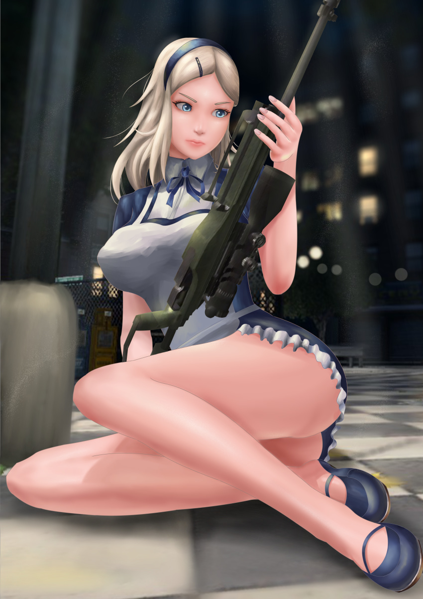 1girls alice_(counter-strike) counter-strike_(series) counter-strike_online legs maid no_panties pershing valve