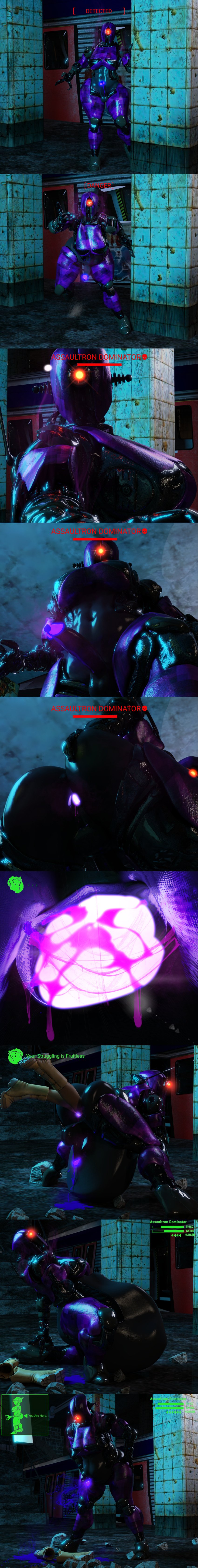 1futa 3d 3d_(artwork) 3d_render anal_vore assaultron breasts crazedcultist cum erect_penis erection fallout fallout_4 fit fit_futa fit_futanari futa_focus futadom futanari gameplay_mechanics glowing_eye gui gynomorph hands-free handsfree_ejaculation hips intersex leaking_cum penis pov prey_pov red_eye robot robot_futa robot_humanoid soft_vore solo_focus unwilling_prey vore vore_belly wide_hips