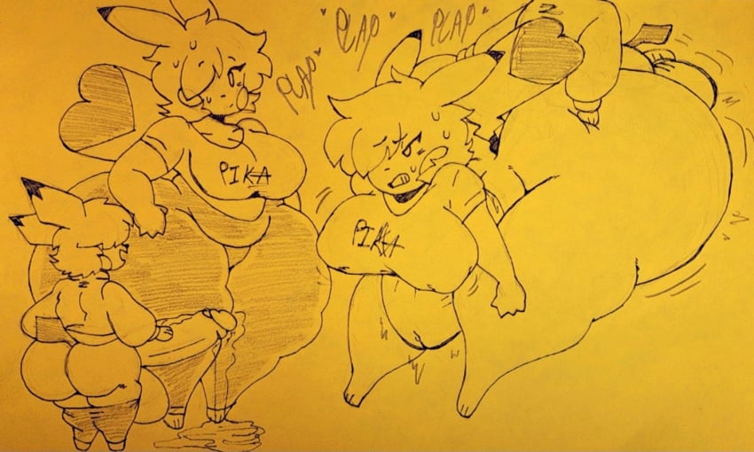 anthro big_ass big_breasts breasts bubble_butt dork_boi fat huge_ass huge_breasts lewd_dorky penny_thunder pikachu sex tagme thick_thighs wide_hips