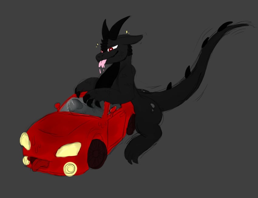 car car_fucking dragon dragons_having_sex_with_cars furry hyper_penis large_penis male_only scalie thick_ass