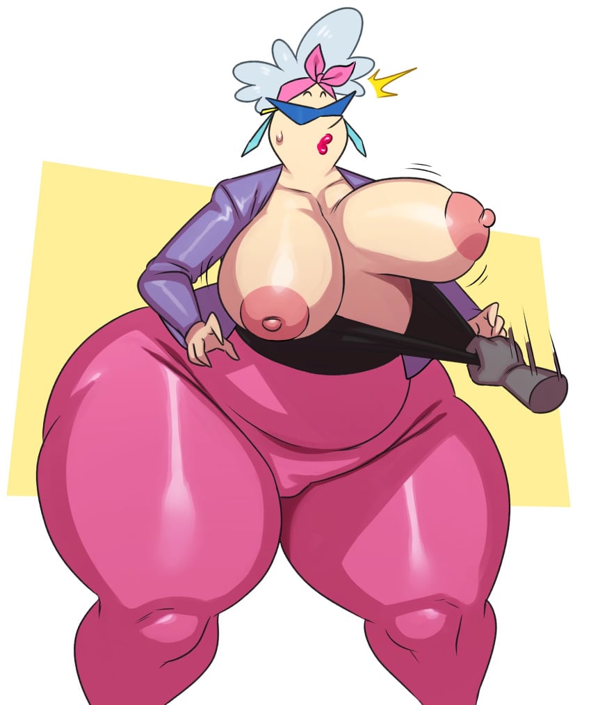 1girls big_breasts bottom_heavy breasts bunny_bravo cartoon_network chubby disembodied_hand female hips johnny_bravo_(series) legs legs_apart shirt_pull sssonic2 thick_thighs thighs wide_hips