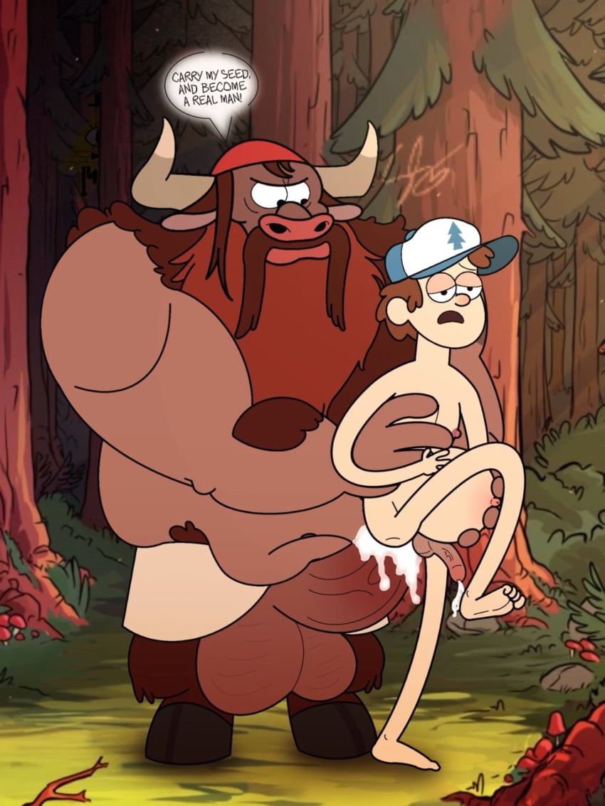 belly belly_bulge belly_overhang bill_cipher bull chutzpar cock_size_difference cum cum_drip cum_in_ass cum_inside cumflated cumflated_belly cumflating_male cumflation cumshot dipper_pines flabby_belly forest gay gay_anal gay_domination gay_sex gravity gravity_falls human/minotaur inflated_belly inflation male/male manhood_shaming manotaur massive_balls massive_penis minotaur mpreg mythical_creature pregnant_belly pregnant_male size_comparison size_difference soft_belly standing_behind standing_on_one_leg standing_sex thestarry900 virginity_loss