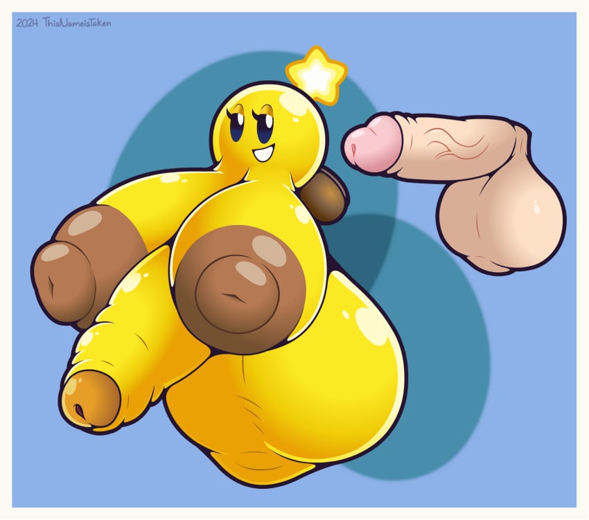 1futa ball_with_hyper_features balls big_balls big_breasts big_nipples big_penis breasts disembodied_penis erection foreskin futanari genitals gynomorph half-closed_eyes hi_res huge_balls huge_breasts huge_cock huge_nipples humanoid humanoid_genitalia humanoid_penis hyper hyper_balls hyper_breasts hyper_genitalia hyper_penis intersex male male_on_futa mario_(series) mario_and_luigi_(series) narrowed_eyes nintendo nipples nude partially_retracted_foreskin penis retracted_foreskin small_but_hung smile smooth_balls smooth_penis solo_focus sphere_creature starlow thisnameistaken waddling_head yellow_body