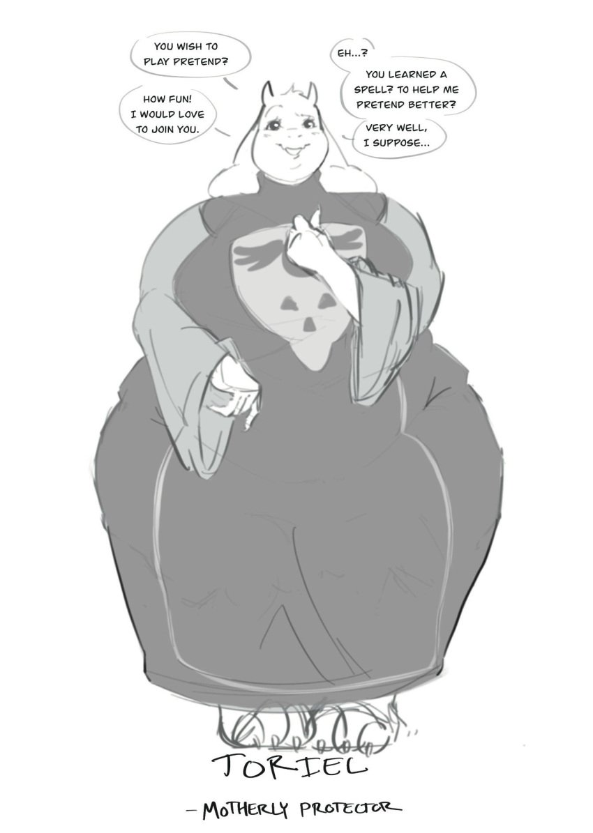 chubby chubby_female goat huge_ass huge_breasts hypnosis milf moessins monster monster_girl personality_change thick toriel undertake undertale