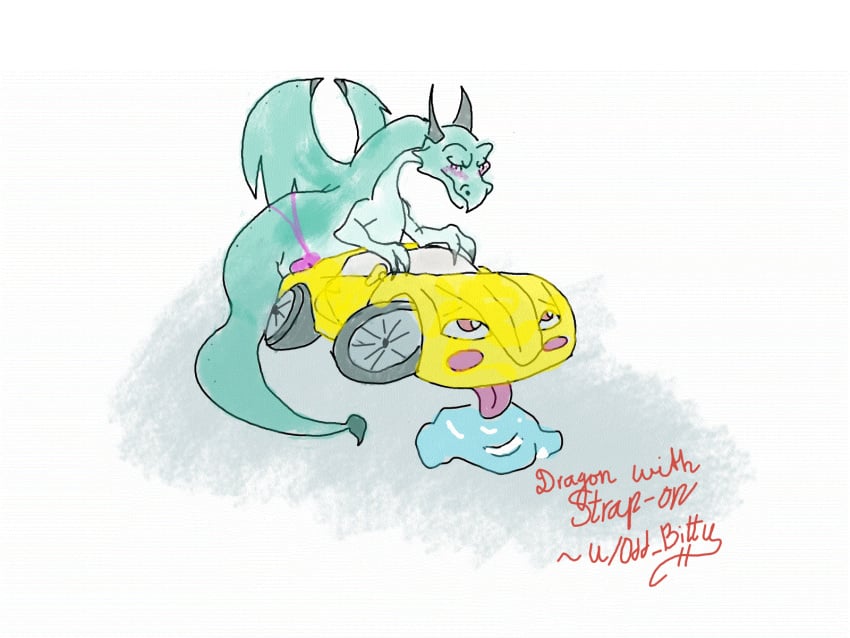 car_fucking dragon dragons_having_sex_with_cars female living_machine scalie strap-on