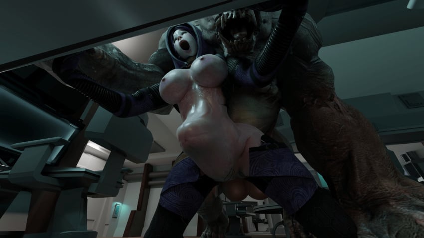 3_fingers 3d ahe_gao all_the_way_to_the_base animated balls bear belly_bulge bouncing_balls bouncing_breasts bouncing_testicles breasts breasts_out fucked_silly mass_effect medical_instrument messman monster open_mouth quarian rape rolling_eyes scales sex stomach_bulge tali'zorah_nar_rayya testicles the_pilgrimage_(messman)