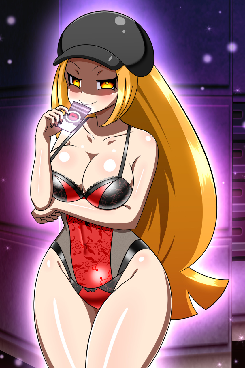 1girls big_breasts blonde_hair breasts female half-closed_eyes hat large_breasts nintendo original_character pale-skinned_female pale_skin pokemon pokemon_rgby team_rocket thick_thighs thighs wide_hips yellow_eyes yensh