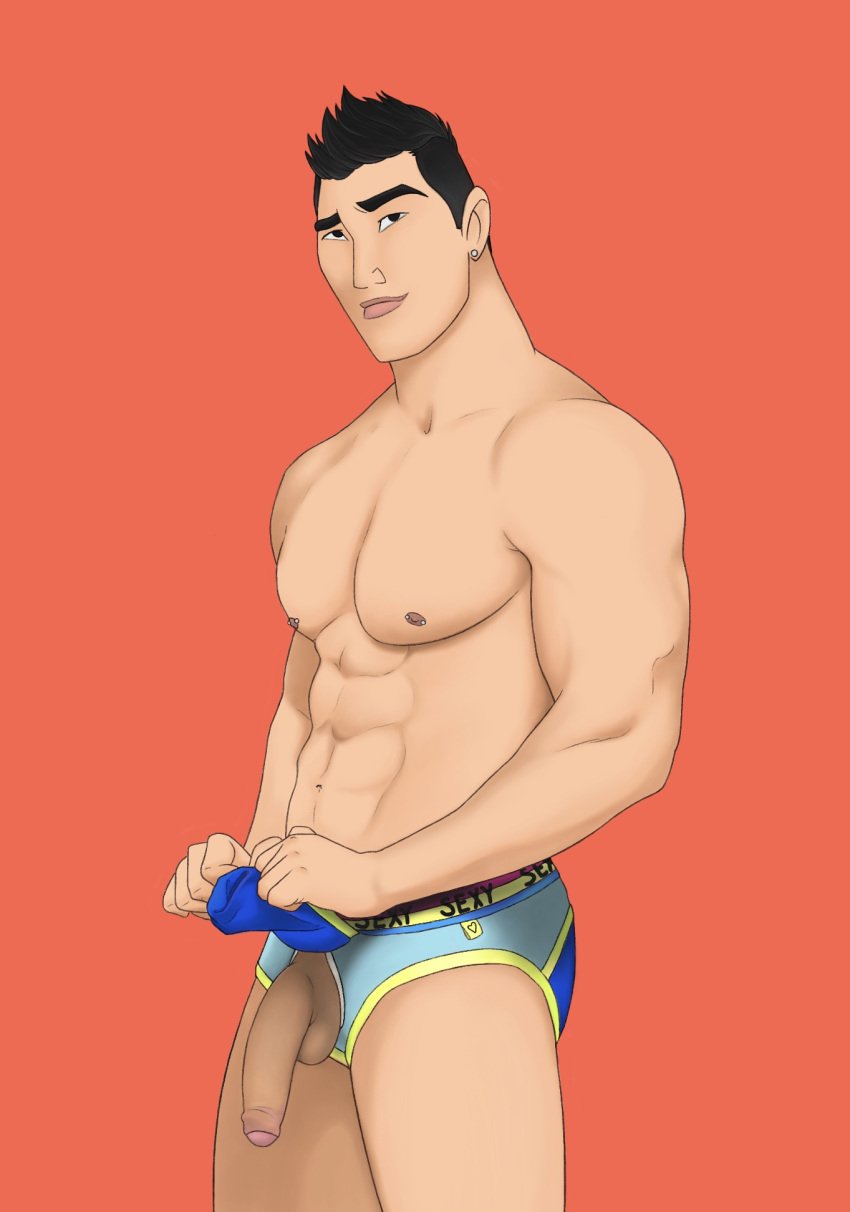 abs artist_request balls big_penis disney gay li_shang male male_only mulan muscles muscular naked nipple_piercing nipples peekaboo penis pretty_boy tagme trophy_boy uncircumcised uncut underwear