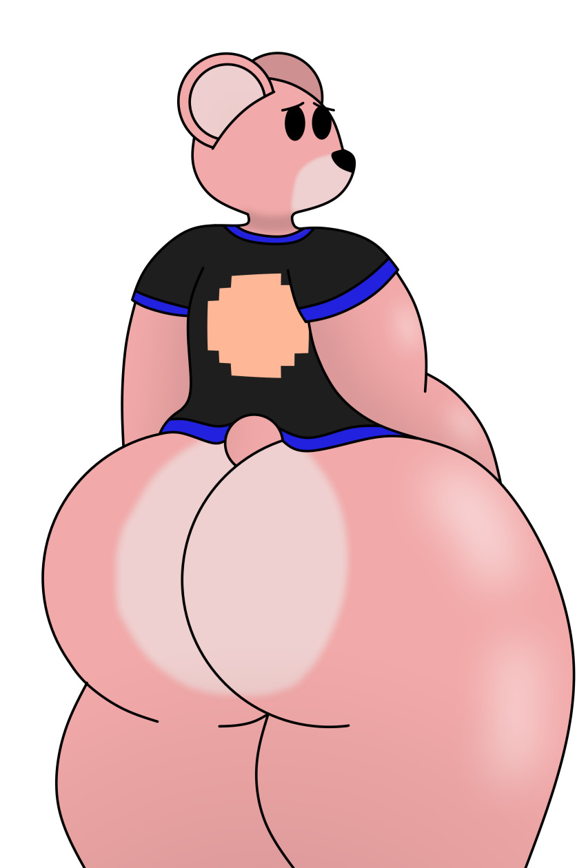 anthro bear big_ass binary gamer looking_at_viewer looking_back original_character simple_background tagme terebision