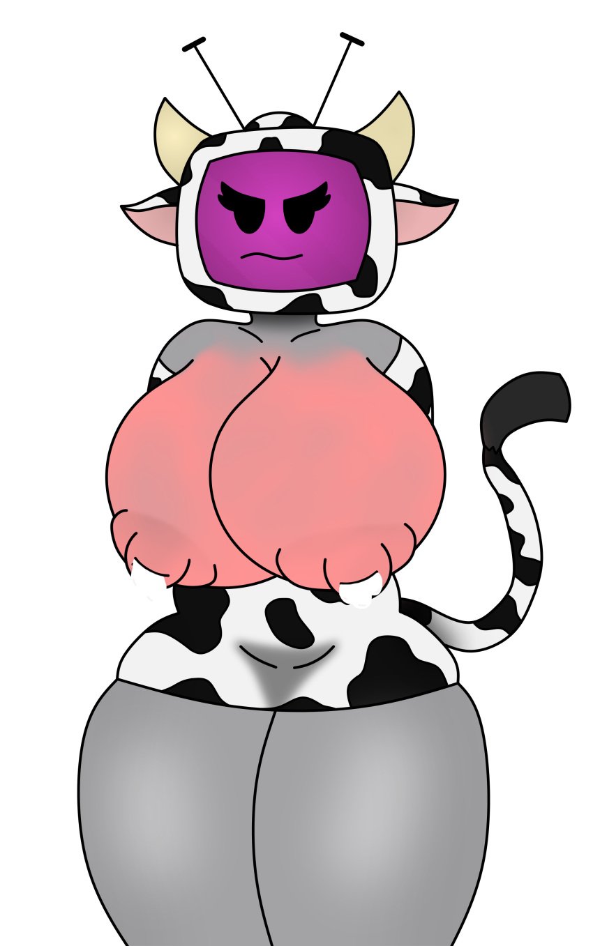 anthro big_breasts bovine cow_tail lactating lactation milking semen terebi terebision