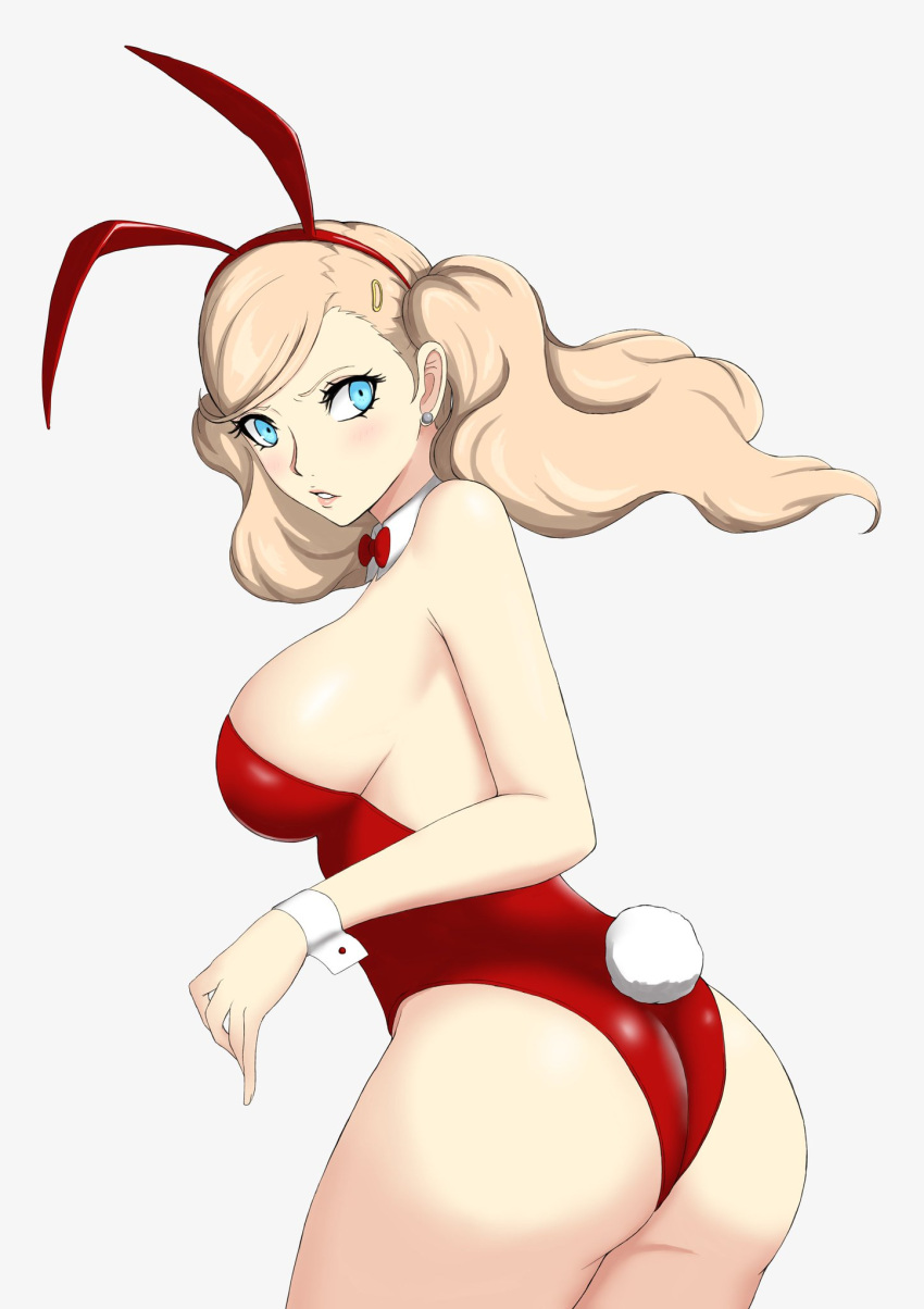 1girls 2022 ann_takamaki ass big_ass big_butt bunny_ears bunnysuit dat_ass female huge_ass huge_butt nahone_peko persona persona_5