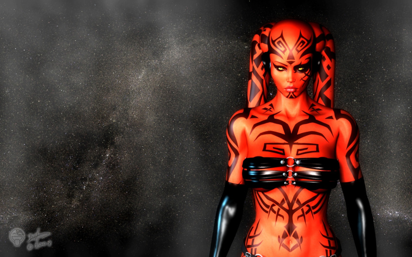 1girls 2008 3d alien darth_hell darth_talon female female_only red_skin sith solo star_wars star_wars:_legacy tattoo twi'lek