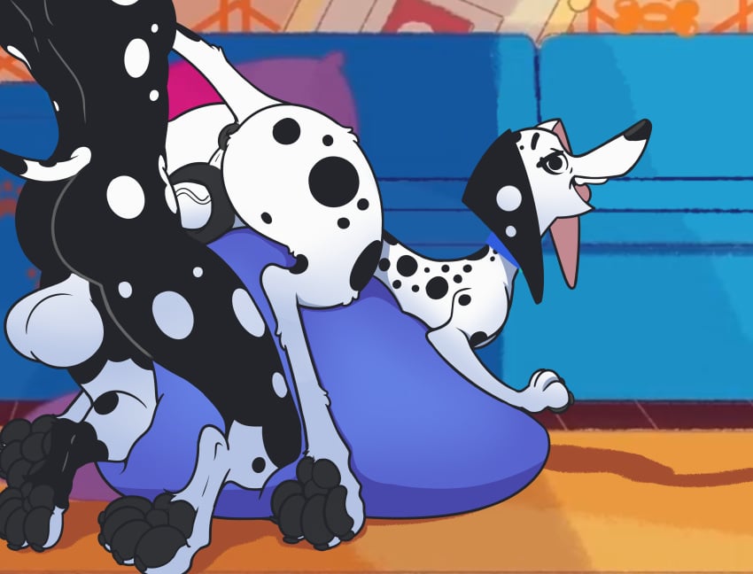 101_dalmatian_street 101_dalmatians absurd_res anatomically_correct anatomically_correct_genitalia animal_genitalia animal_pussy anthro anthro_on_feral anthro_penetrating anthro_penetrating_feral anus ass ass_up balls big_butt canid canine canine_pussy canis dalmatian delilah_(101_dalmatians) disney dogina domestic_dog doug_(101_dalmatians) duo female female_focus feral feral_penetrated genitals hi_res hypergal interspecies male mammal pawpads penetration penile_penetration penis_in_pussy pussy quadruped raised_tail solo_focus straight unseen_male_face vaginal_penetration zoophilia