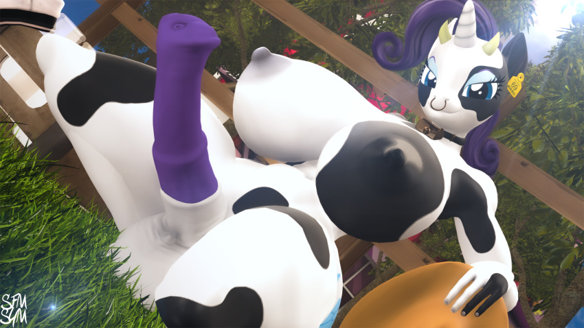 16:9 3d 3d_(artwork) animal_genitalia anthro ass balls big_breasts big_butt bovid bovine breasts cattle digital_media_(artwork) equid equine erection fan_character friendship_is_magic futanari genitals gynomorph hasbro hi_res horse huge_breasts huge_butt hybrid intersex mammal my_little_pony nipples nude penis pony raricow_(mlp) rarity_(mlp) solo source_filmmaker straight_hair symm widescreen